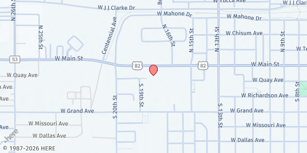 Map showing United Way of Eddy County - Artesia MFP at 1701 W Main St, Artesia, NM