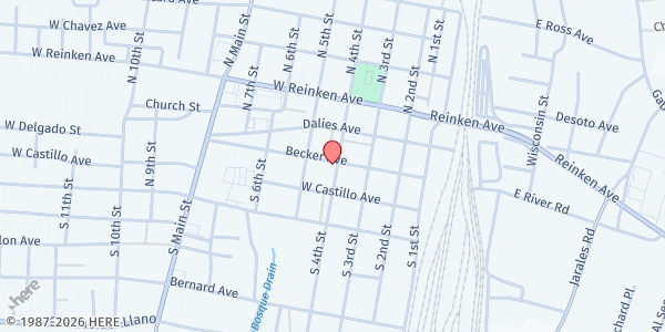 Map showing Belen Area Food Pantry at 115 S 4th St., Belen, NM