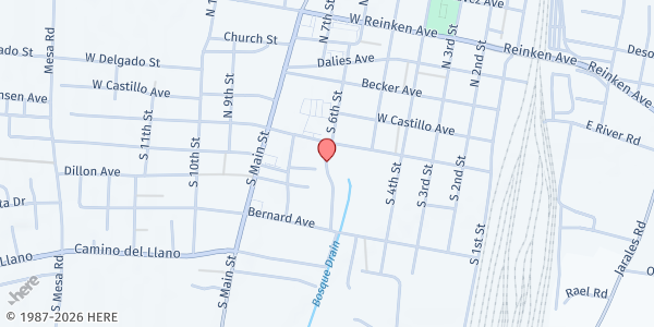 Map showing Christian Family Fellowship Church of God at 318 S. 6th Street, Belen, NM