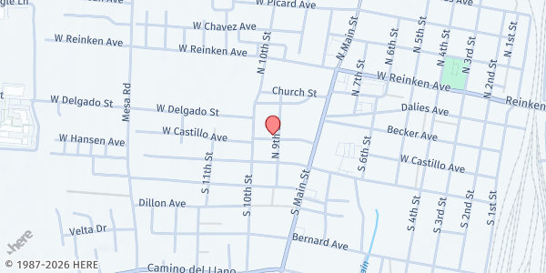 Map showing St. Vincent De Paul Our Lady of Belen at 916 W Castillo AVE, Belen, NM