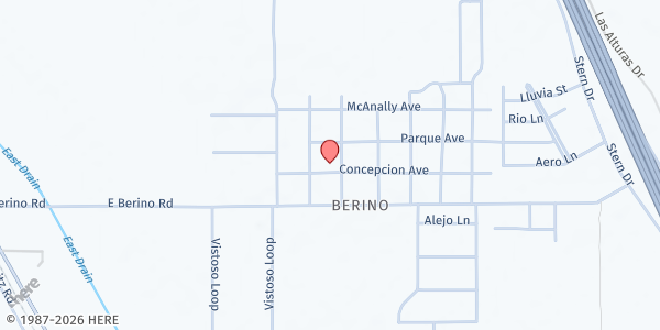 Map showing Berino - Immaculate Concepcion Church at 205 San Benito, Berino, NM