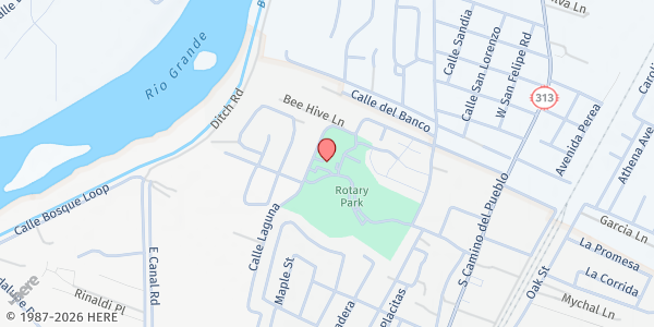 Map showing Bernalillo Senior Center at 801 Rotary Park Rd., Bernalillo, NM