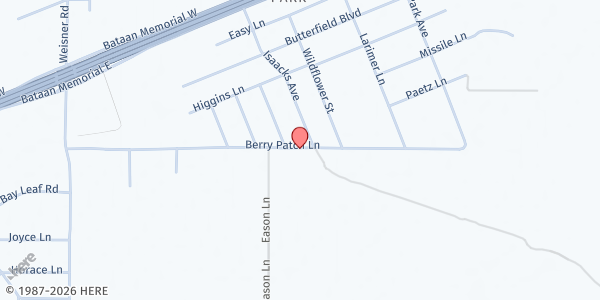 Map showing Butterfield Community Center at 9350 Berry Patch Avenue, Butterfield, NM