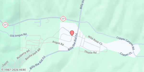 Map showing Angus Nazarene Food Pantry at 103 Bonita Park Rd., Capitan, NM