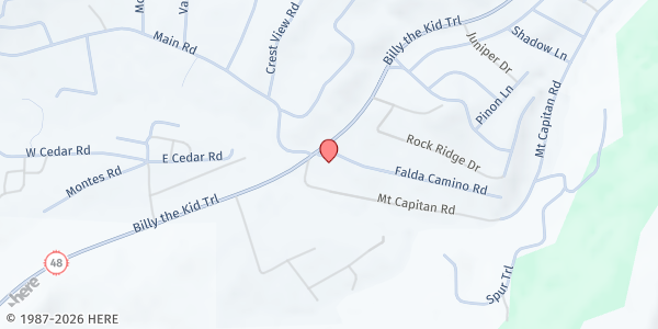 Map showing Trinity Church - Capitan Fire Station at 700 Mt. Capitan Rd., Capitan, NM