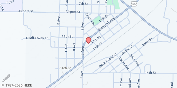 Map showing Carrizozo Food Pantry at 711 E Street, Carrizozo, NM
