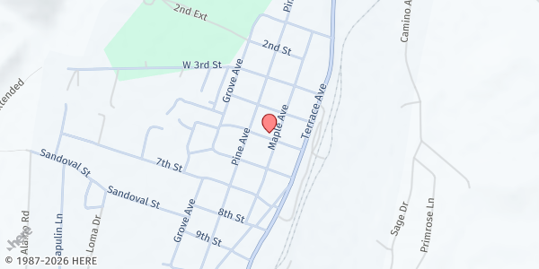 Map showing First Baptist Church of Chama at 499 Maple Ave, Chama, NM