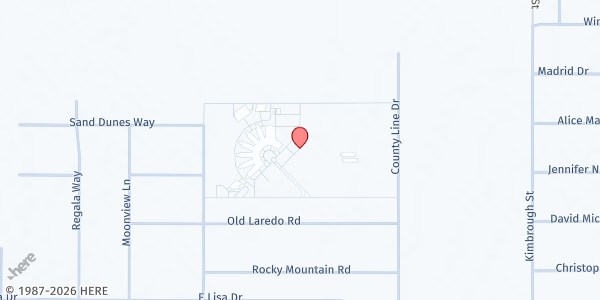 Map showing Chaparral High School at 800 S County Line Dr., Chaparral, NM