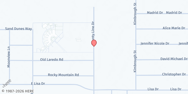 Map showing Chaparral High School at 800 S County Line Dr., Chaparral, NM