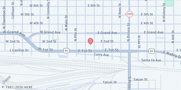 Map showing Salvation Army - Clovis at 317 E 2nd St, Clovis, NM