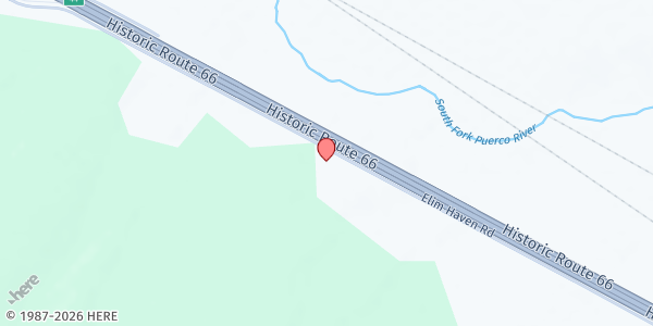 Map showing Elim Haven Mission Church at 84 Elim Haven Rd., Continental Divide, NM