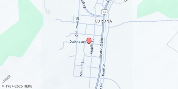 Map showing Corona Food Pantry at 251 Dubois, Corona, NM
