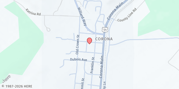 Map showing Corona Food Pantry at 251 Dubois Ave., Corona, NM