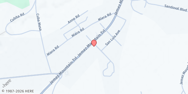 Map showing Checkerboard Food Pantry at 6362 US-550, Cuba, NM