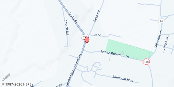 Map showing New Life Christian Center at 6450 Main St, Cuba, NM