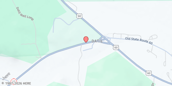 Map showing Datil Community Presbyterian Church at 7397 NM-12, Datil, NM