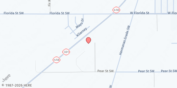 Map showing Red Mountain Middle School at 2100 Hwy. 418 SW, Deming, NM
