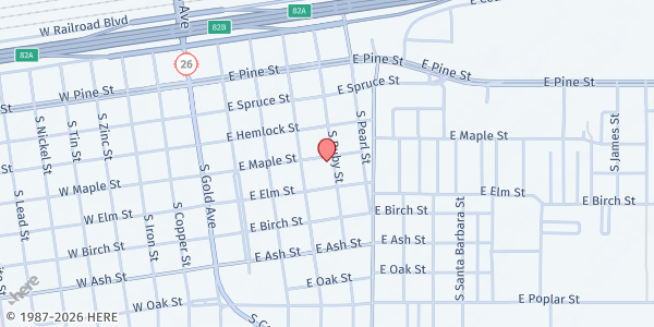 Map showing Santa Ana Catholic Church at 400 S Ruby St., Deming, NM