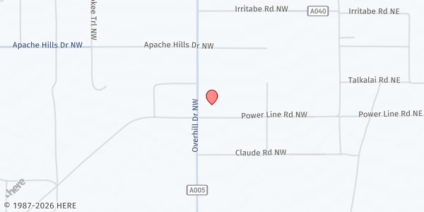 Map showing Veteran's Assistance Center at 4045 Overhill Dr., Deming, NM