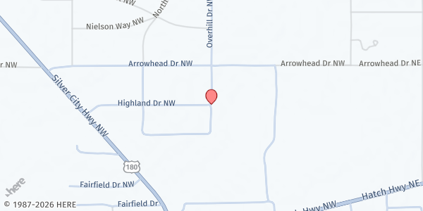 Map showing Veteran's Assistance Center of Luna County Inc. - Deming at 405 Overhill Drive, Deming, NM