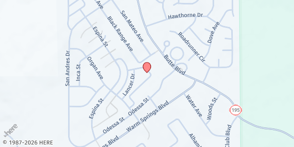 Map showing Church at Butte - Shepherd's Closet at 516 Butte Blvd., Elephant Butte, NM