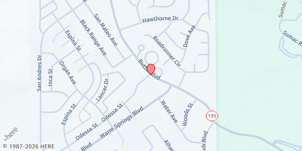 Map showing Shepherd's Closet - Food Pantry at 516 NM 195, Elephant Butte, NM
