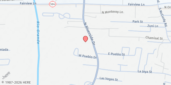 Map showing Inside Out - Española at 908 N Riverside Dr #6, Española, NM