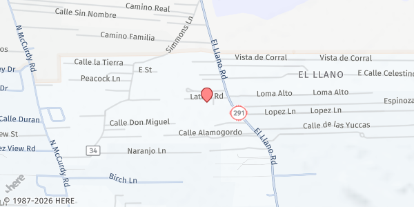 Map showing New Hope Family Worship Center at 1430 Latilla Rd, Española, NM