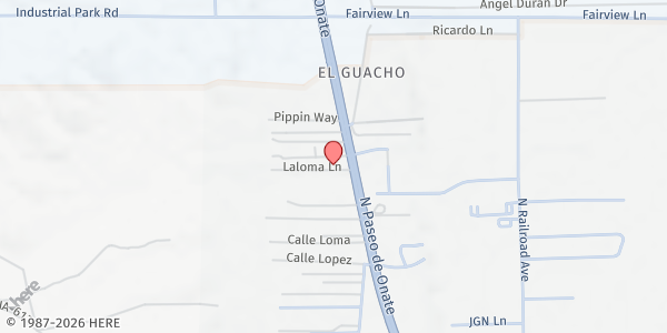 Map showing Tony E Quintana Elementary Student Pantry at 1000 N Paseo De Onate, Española, NM