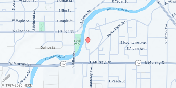 Map showing Daily Bread Program - Farmington at 520 Hydroplant Rd., Farmington, NM
