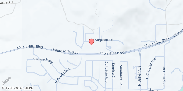 Map showing Daily Church at 805 Saguaro Trail, Farmington, NM