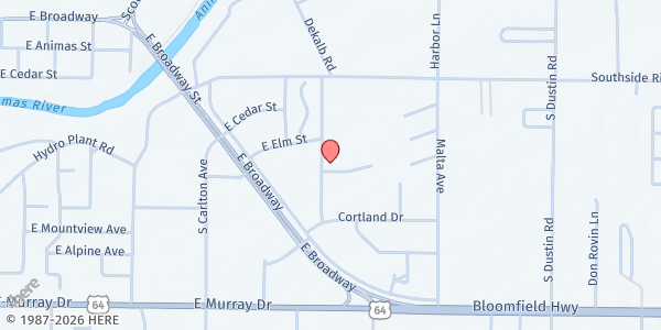 Map showing Mosaic - Farmington at 620 Dekalb Rd., Farmington, NM