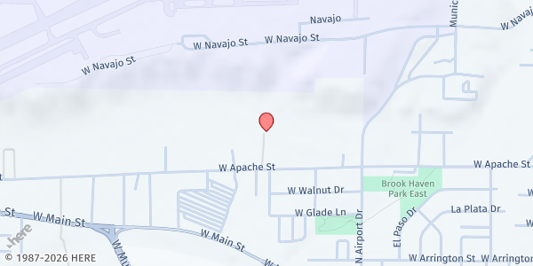 Map showing Navajo United Methodist Center at 1200 W Apache St. #17, Farmington, NM