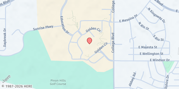 Map showing San Juan College at 4601 College Blvd, Farmington, NM