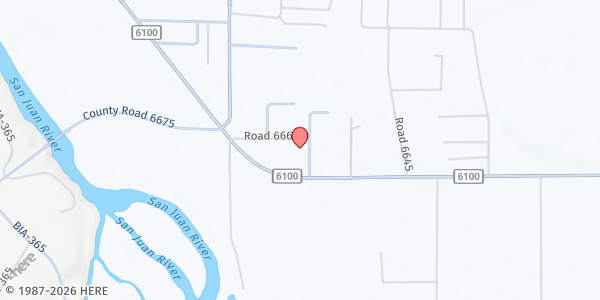 Map showing Lower Valley Senior Center at 17 Rd. 6668, Fruitland, NM