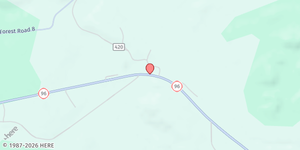 Map showing Christian Faith Fellowship at NM-96 #1970, Gallina, NM