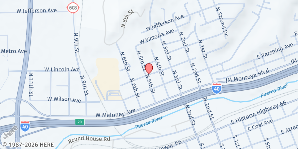 Map showing Boys and Girls Club of Gallup at 416 W. Princeton, Gallup, NM