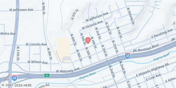 Map showing Boys & Girls Club of Gallup at 416 W Princeton Ave., Gallup, NM