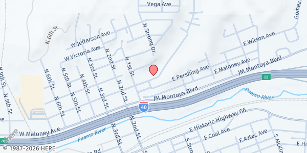 Map showing Casa San Martin at 207 E Wilson Ave., Gallup, NM