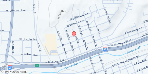 Map showing ECHO Tailgate - Gallup at 607 N. Fourth Street, Gallup, NM