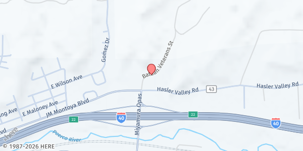 Map showing Gallup Community Service Center at 410 Bataan Veterans St, Gallup, NM