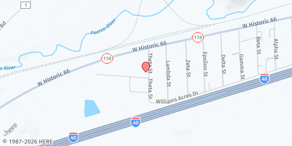 Map showing Manuelito Navajo Children's Home at 12 Theta St., Gallup, NM