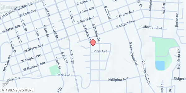 Map showing Our Lady of Guadalupe & St Joseph at 711 S Puerco Dr., Gallup, NM