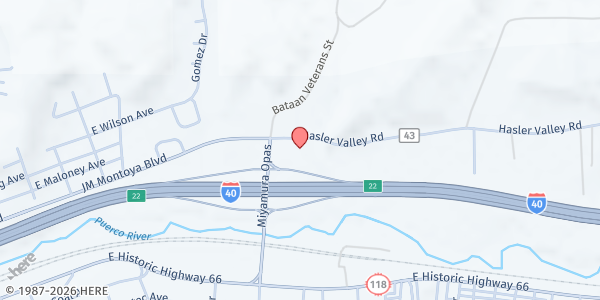 Map showing The Community Pantry at 1130 E Hassler Valley Dr., Gallup, NM