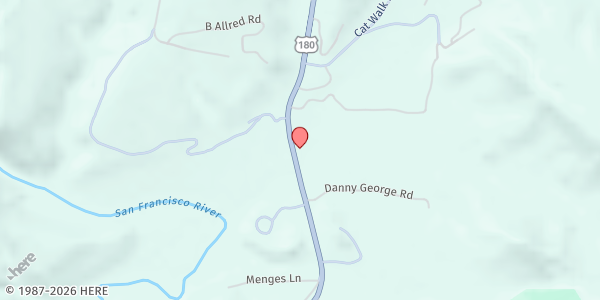 Map showing Glenwood Presbyterian Church at 5106 US-180, Glenwood, NM