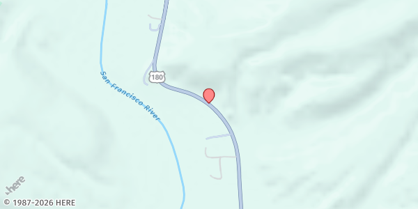 Map showing Santo Nino Food Pantry at HC 61 Box 430, Glenwood, NM