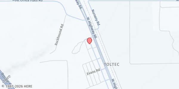 Map showing Casa San Jose at 2595 W Hwy 66, Grants, NM