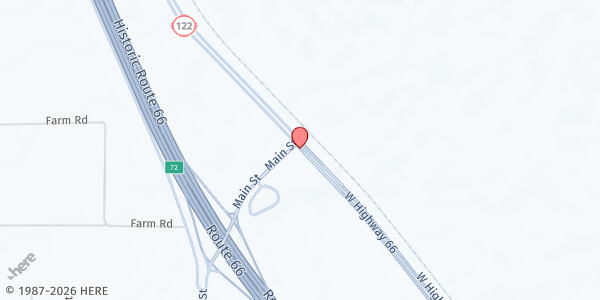Map showing Casa San Jose - Catholic Charities at 2595 W. Hwy 66, Grants, NM