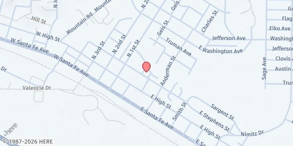 Map showing Grants Community Pantry at 222 E Stephens Ave., Grants, NM