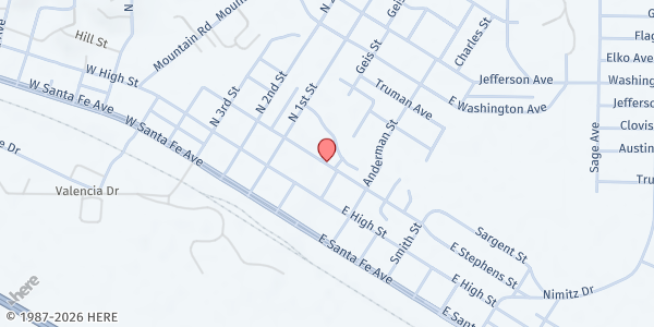 Map showing Grants Community Pantry at 222 E. Stephens Ave, Grants, NM